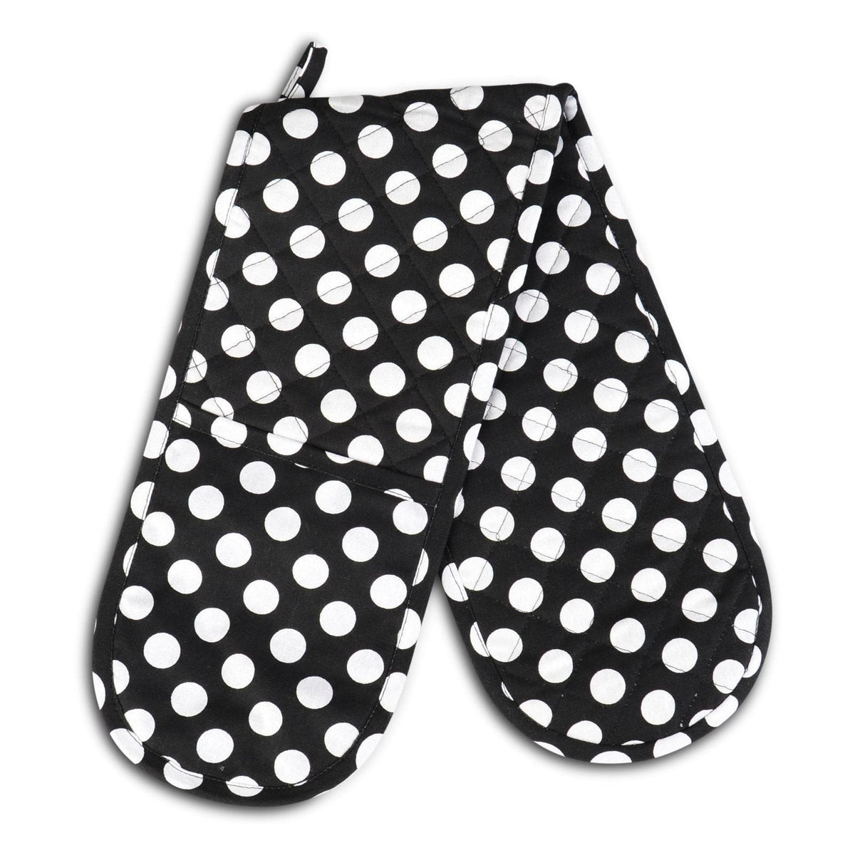 100% Cotton Black and White Retro Spotted Gloves