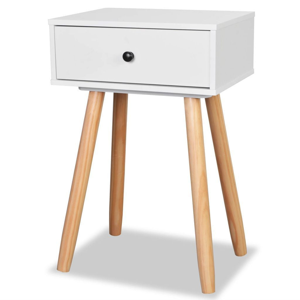 Set of 2 Solid Pinewood Bedside Tables