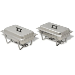 Two Piece Chafing Dish Set Stainless Steel