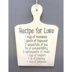 Recipe for Love Plaque