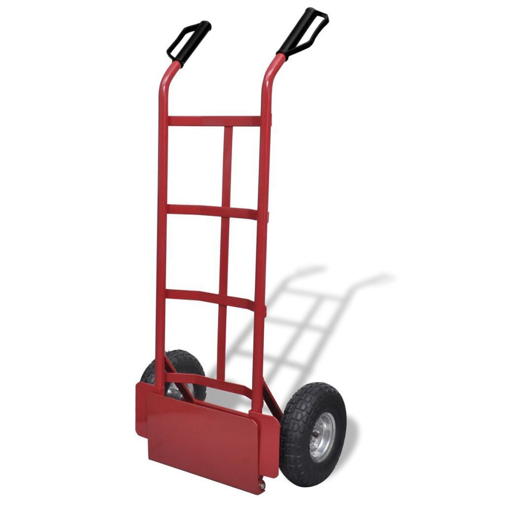 Red and Black Metal Foldable Trolley