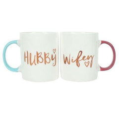 Wifey & Hubby Pair Of Mugs