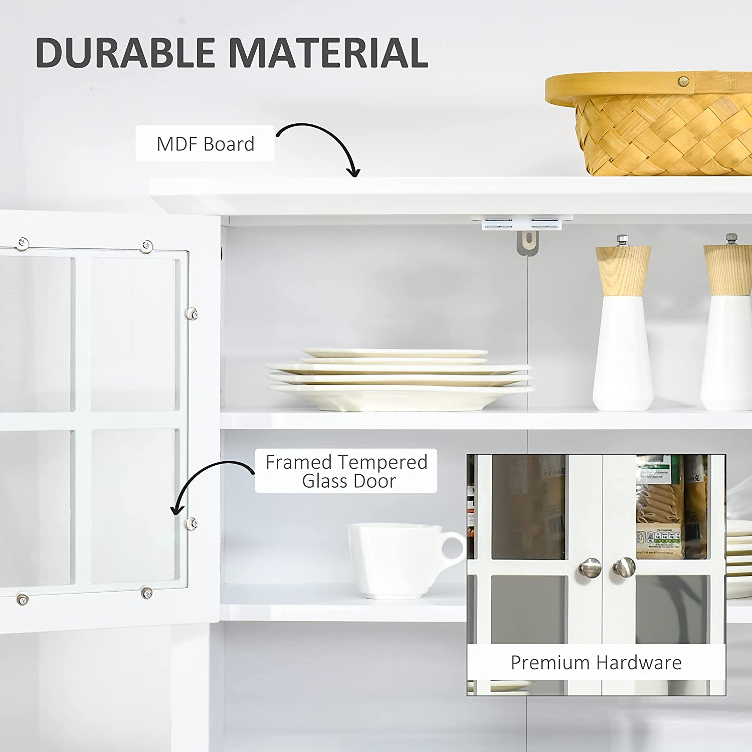 White Wooden Domeno Storage Cupboard
