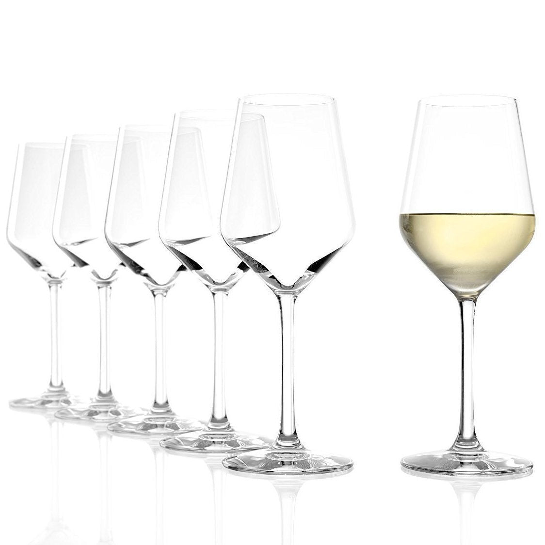 Set Of 6 White Wine Glasses - 365ml