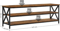 Rustic Cross TV Bench