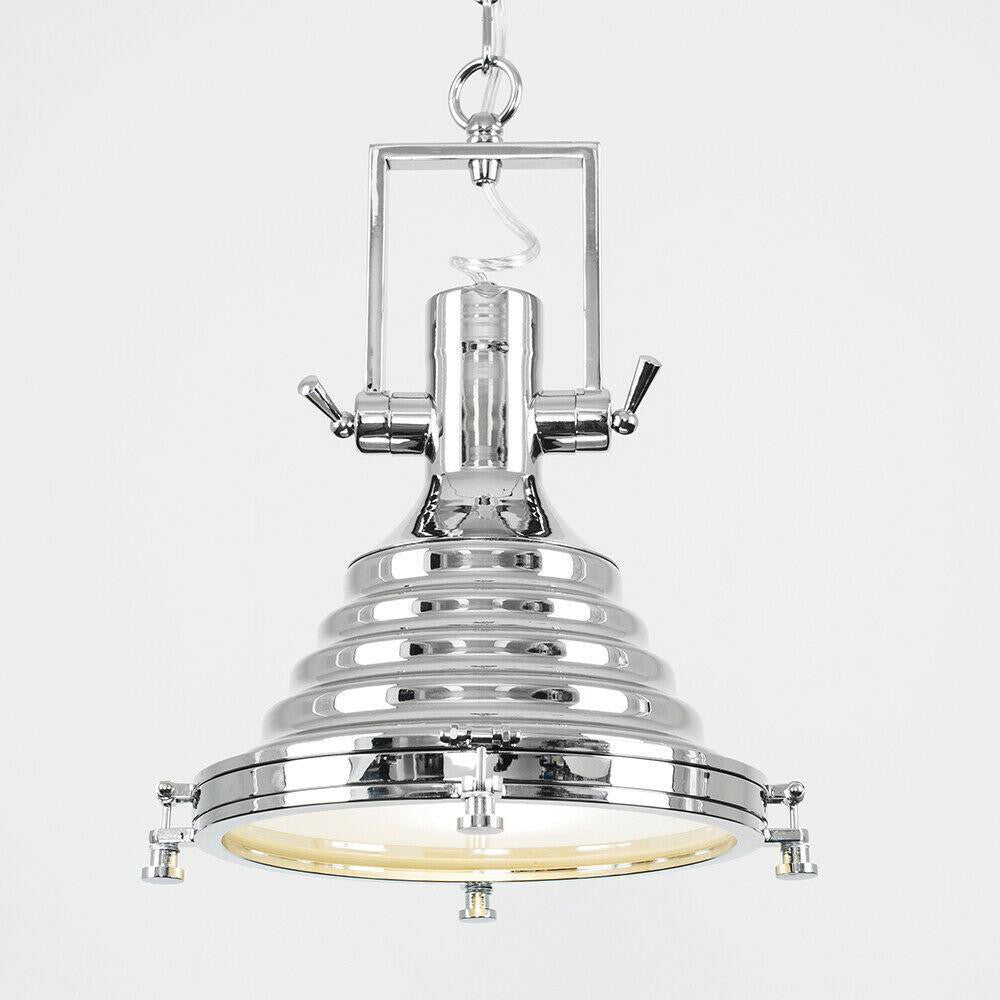 Hanging Industrial Chrome Light