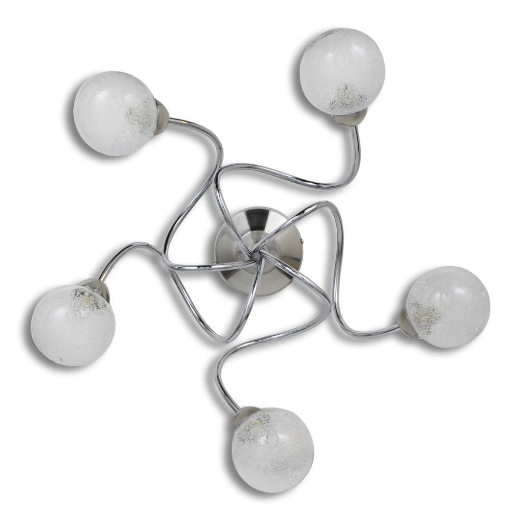 Round Glass Shade Ceiling Lamp