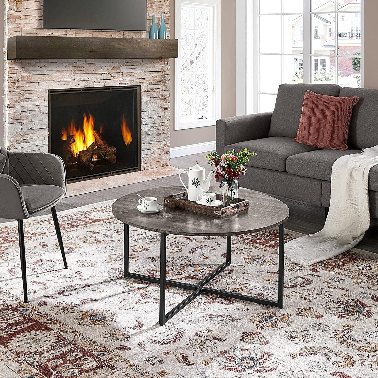 Industrial Circular Coffee Table