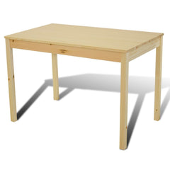 Natural Wooden Dining Table with 4 Chairs