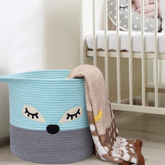 100% Cotton Blue Fox Basket