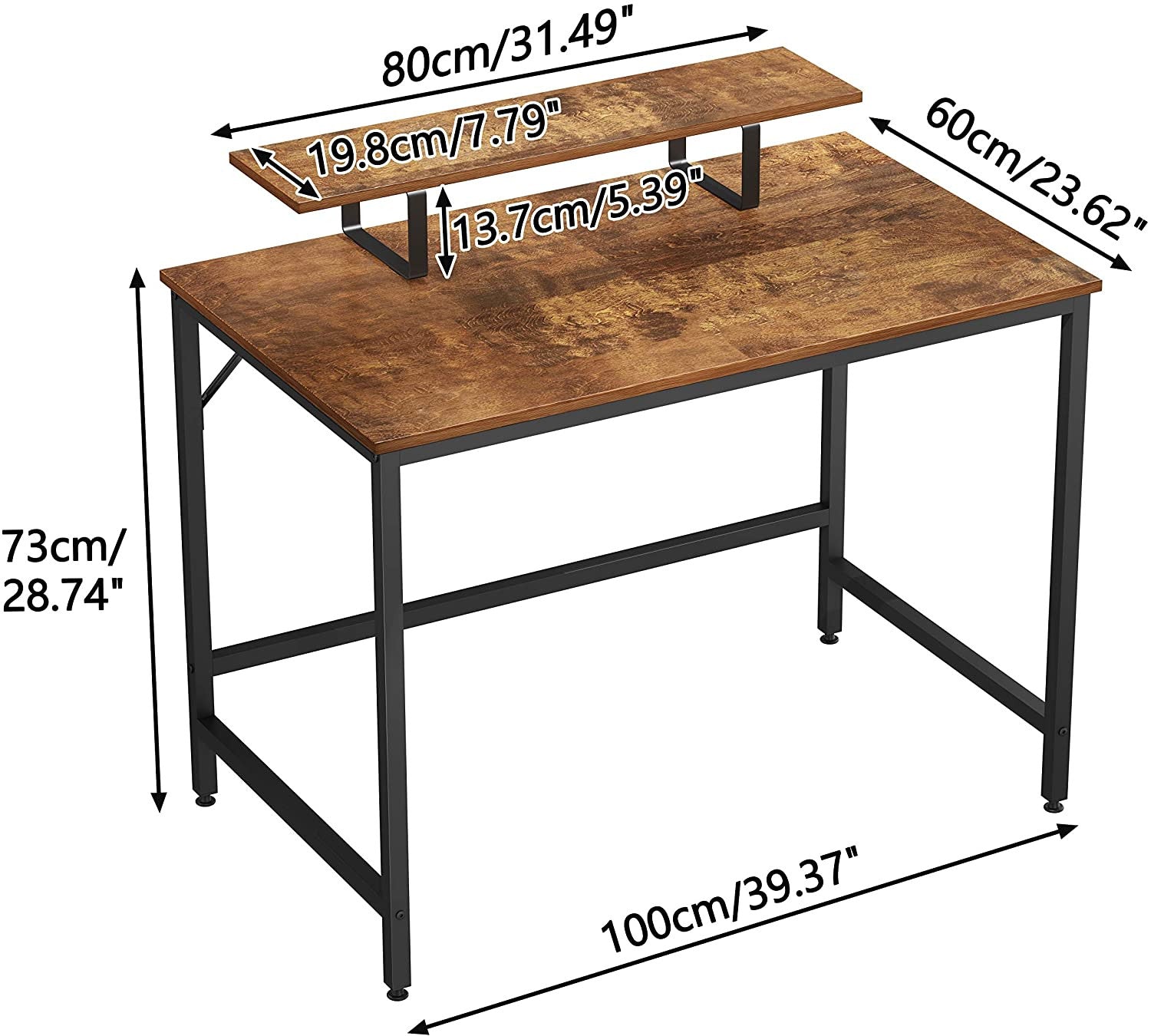 Vintage Oak Finish Computer Desk