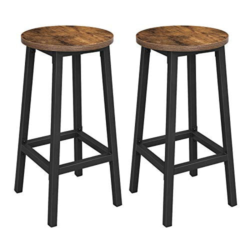 Set of 2 Rustic Bar Stools