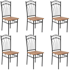 Seven Piece Brown Dining Set