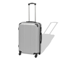 Silver Four Piece Hardcase Trolley Set