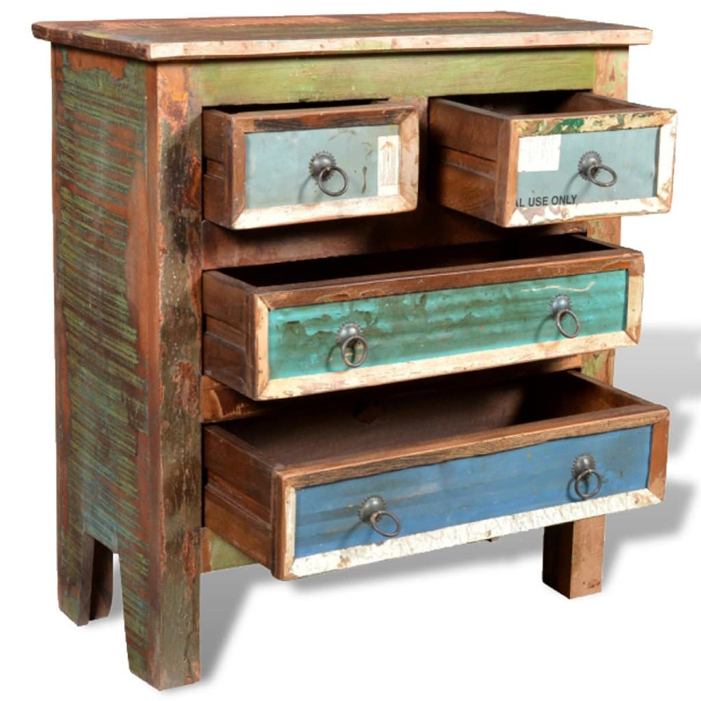 Reclaimed Wood Cabinet with 4 Drawers