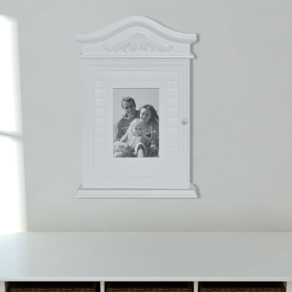White Key Cabinet with Photo Frame