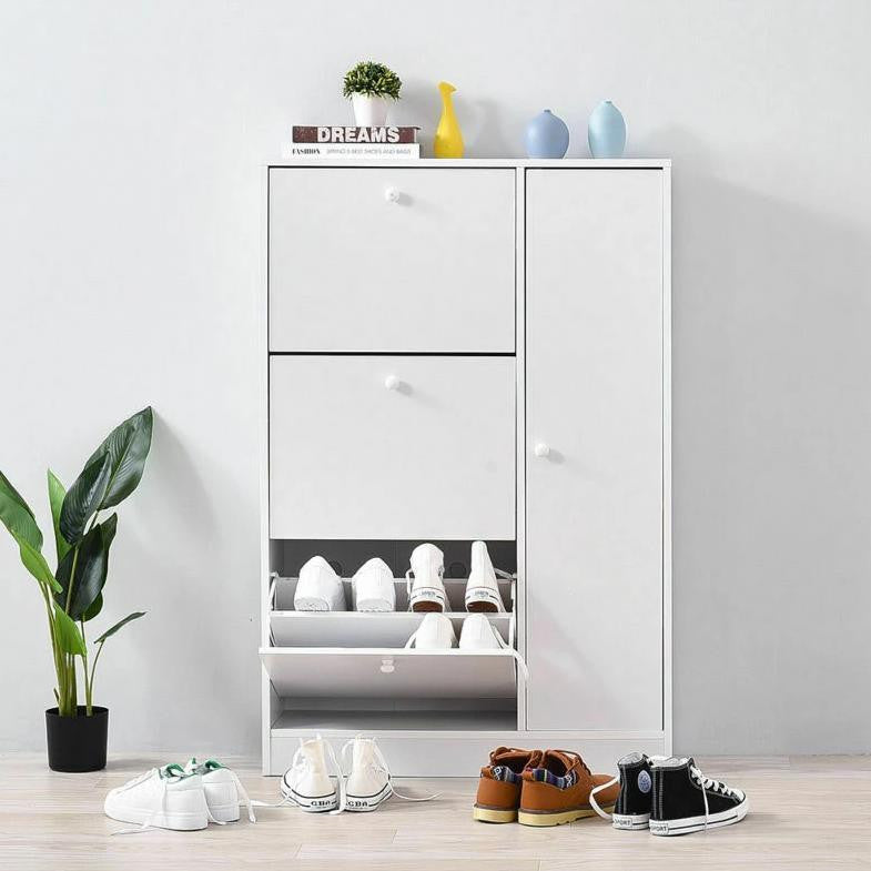 White Shoe Storage Cabinet