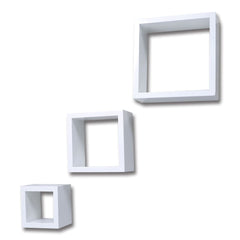 White Cube Shelf Set of 3