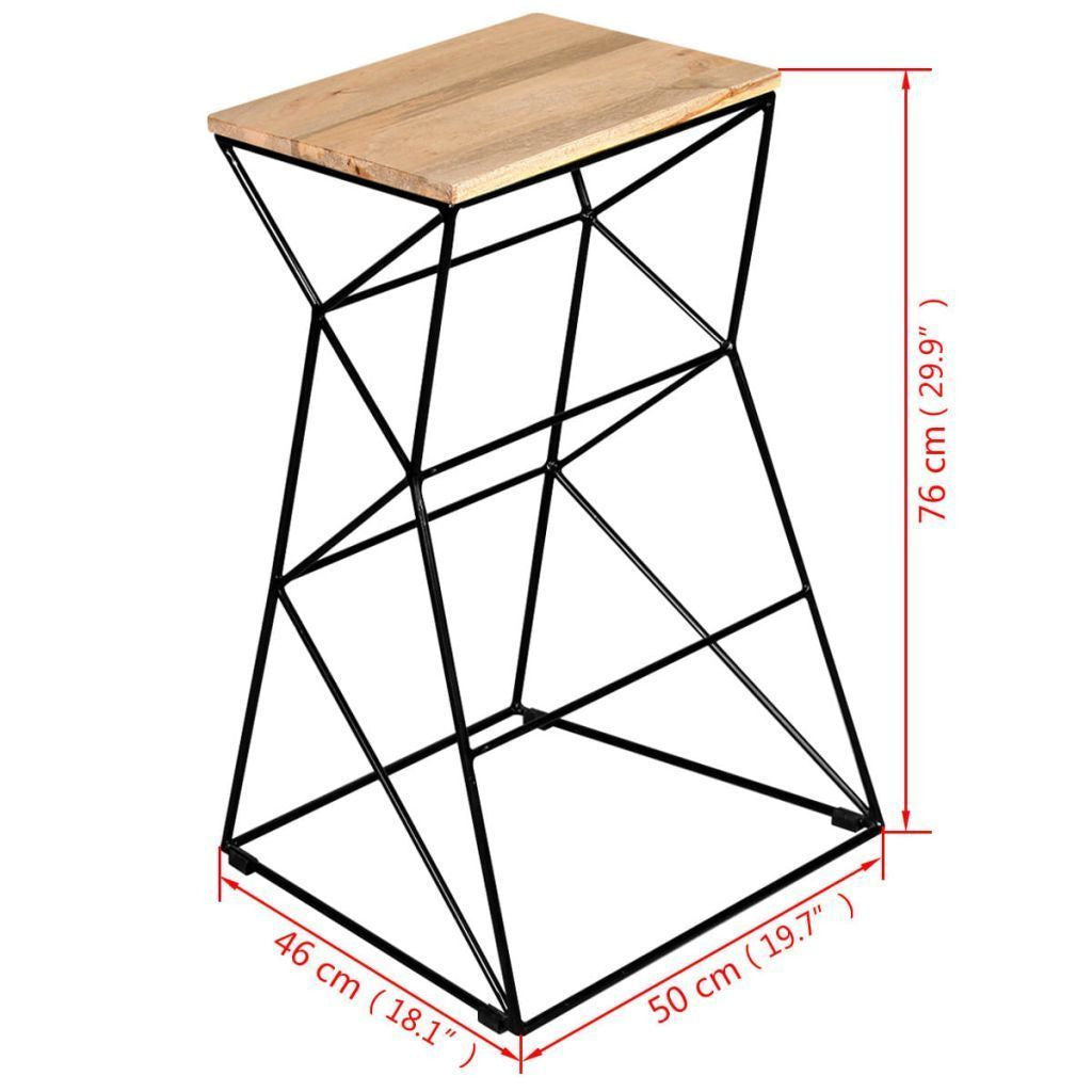 Solid Mango Wood Bar Stool