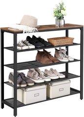 Rustic Brown Shoe Rack