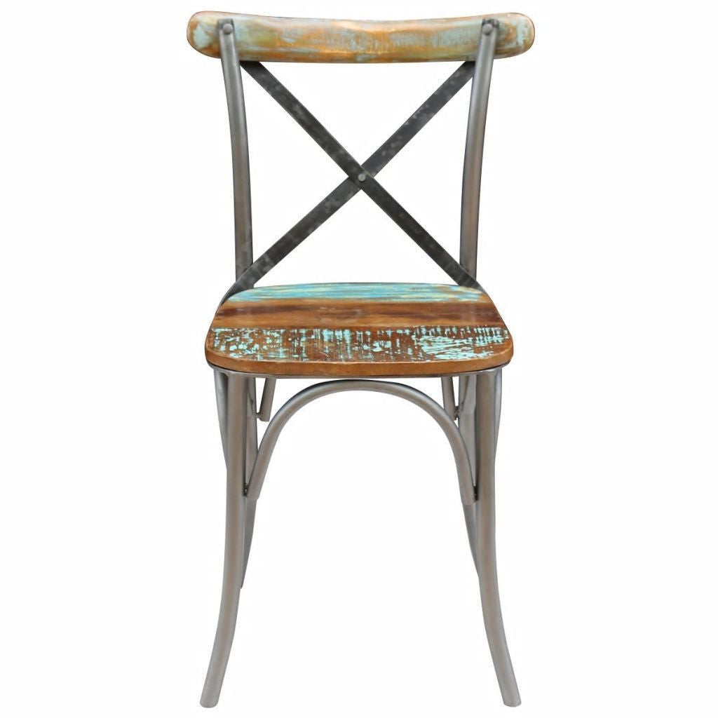 Set of 4 Solid Reclaimed Wood Dining Chairs
