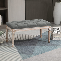 Grey Bed End Footstool
