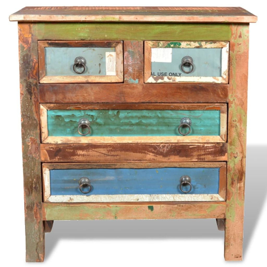 Reclaimed Wood Cabinet with 4 Drawers