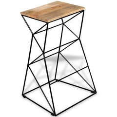 Solid Mango Wood Bar Stool