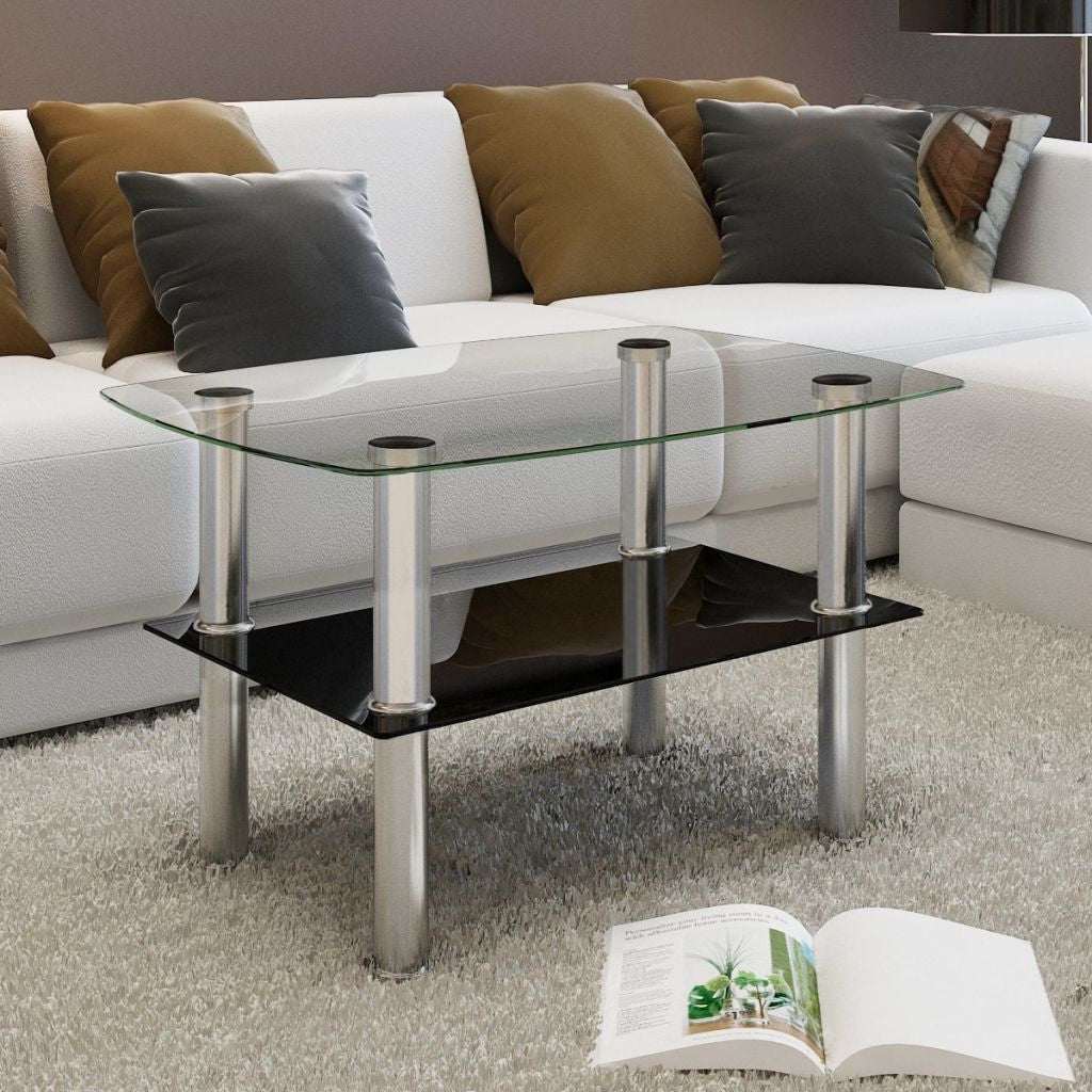 2 Tier Glass Coffee Table