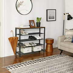 Rustic Brown Shoe Rack