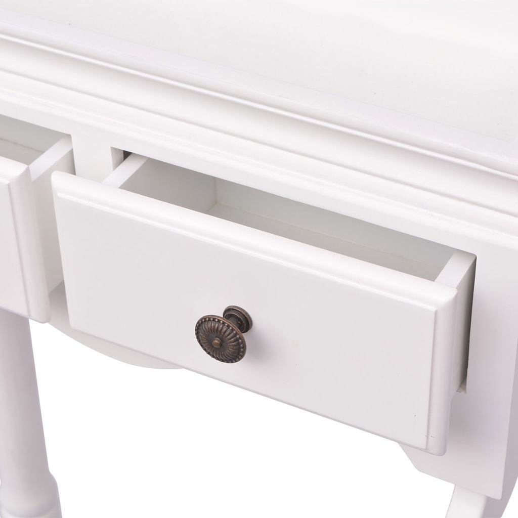 White Clothing Rack with Cabinet Wood