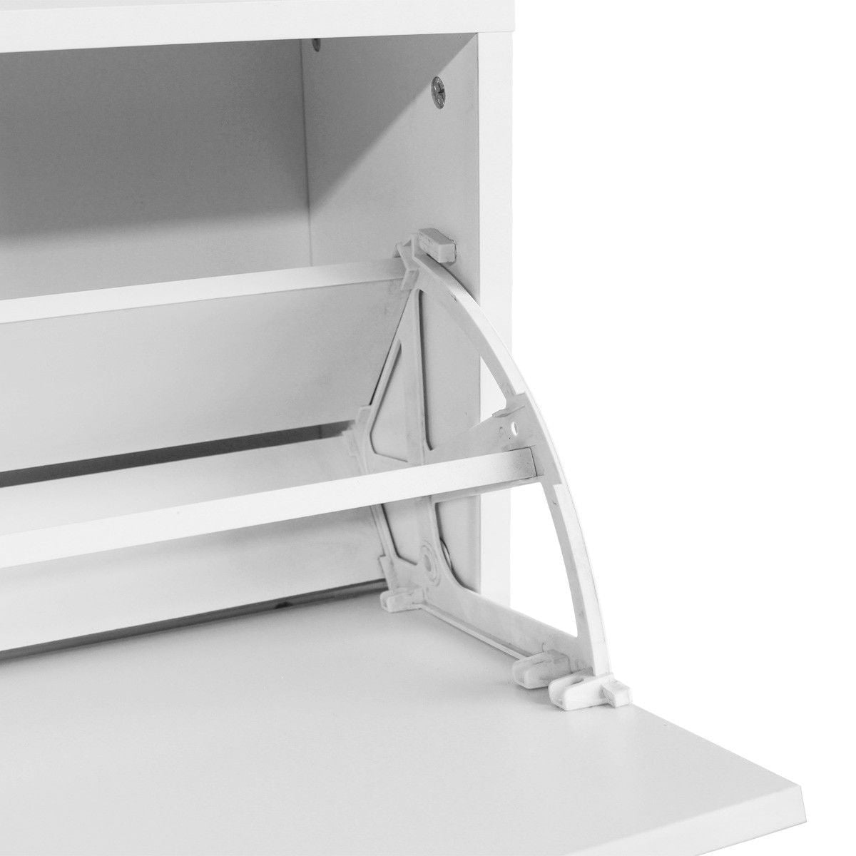 White or Oak Shoe Cabinet Organiser