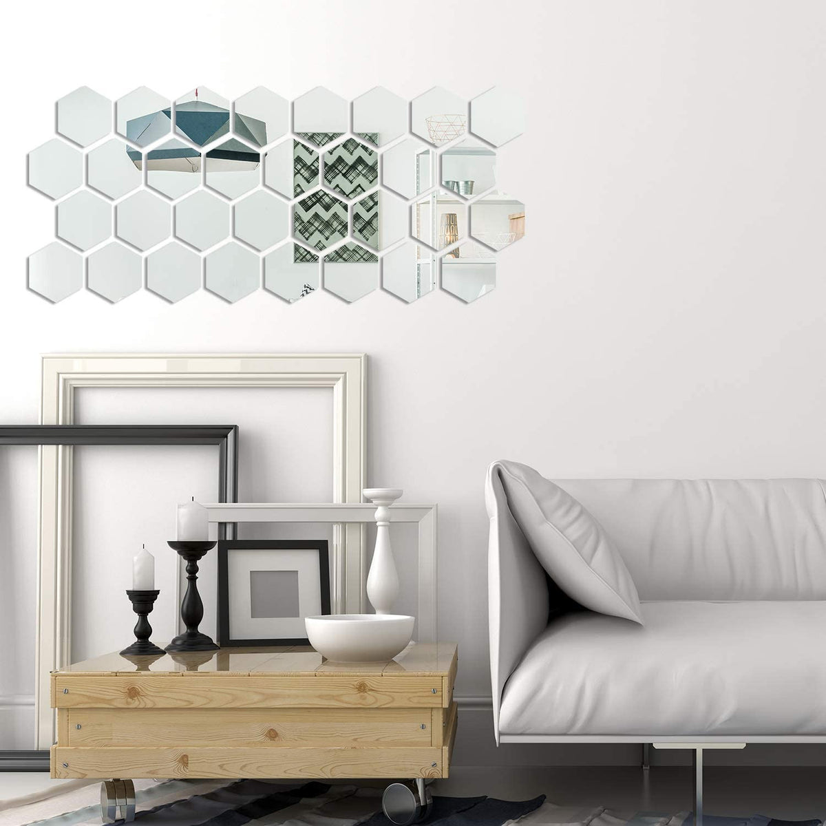 Scandi 32 Pieces Mirrors Wall Sticker
