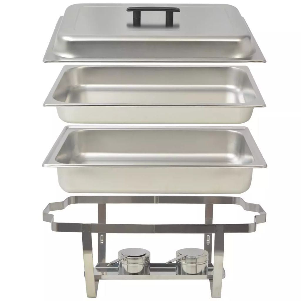 Two Piece Chafing Dish Set Stainless Steel