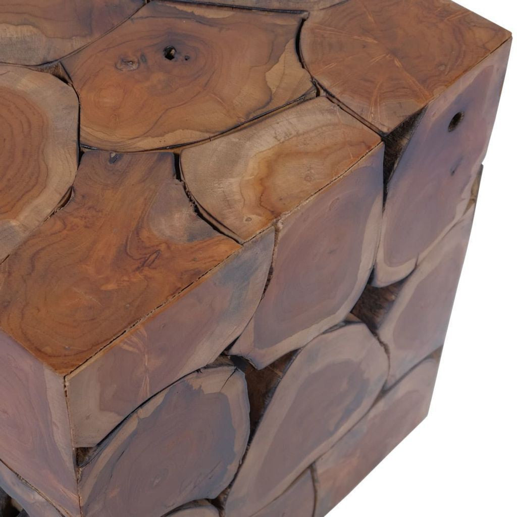 Solid Teak Stool - 40 x 40 x 45 cm