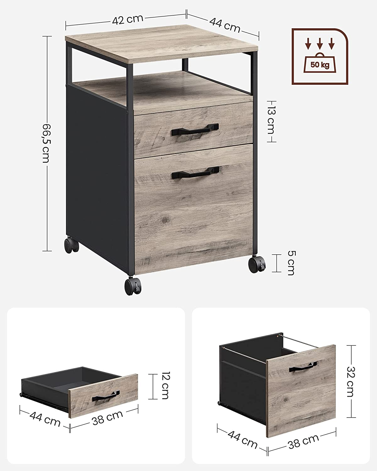 Double Drawered Filing Cabinet