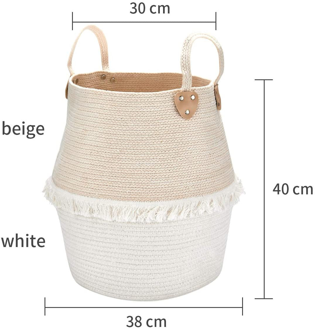 Cotton Macrame Tassel Storage Basket