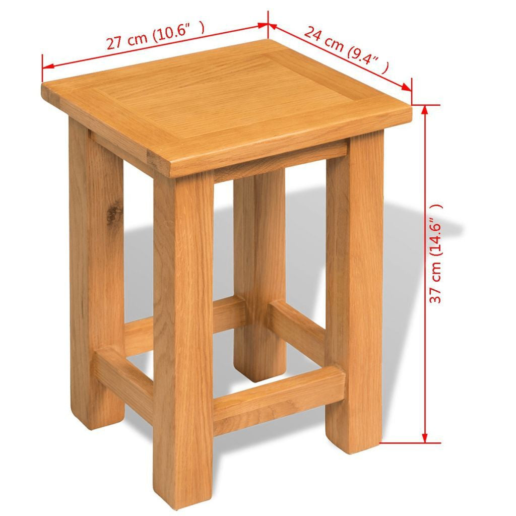 Solid Oak End Table