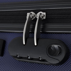 Blue Three Piece Hardcase Trolley Set