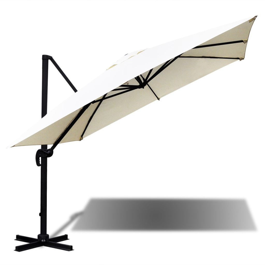 Aluminium Roma Umbrella with Portable Base - 3 x 3 m