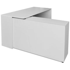 White Corner Desk with 4 Shelves