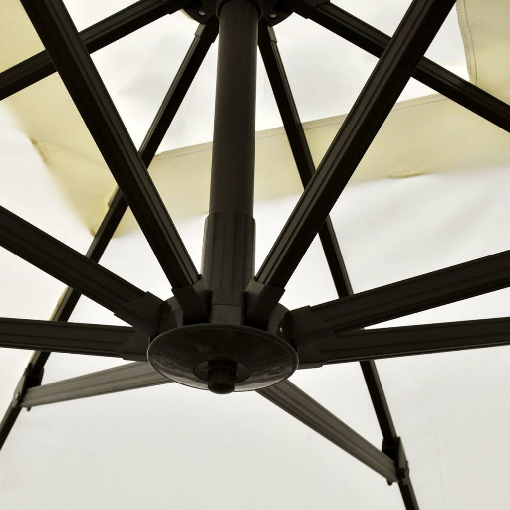 Aluminium Roma Umbrella with Portable Base - 3 x 3 m