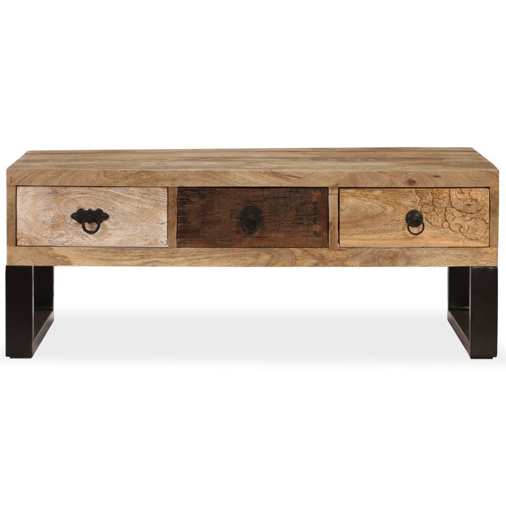 Mango Coffee Table with 3 Drawers