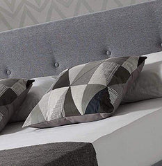 Grey Fabric Double Bed Frame