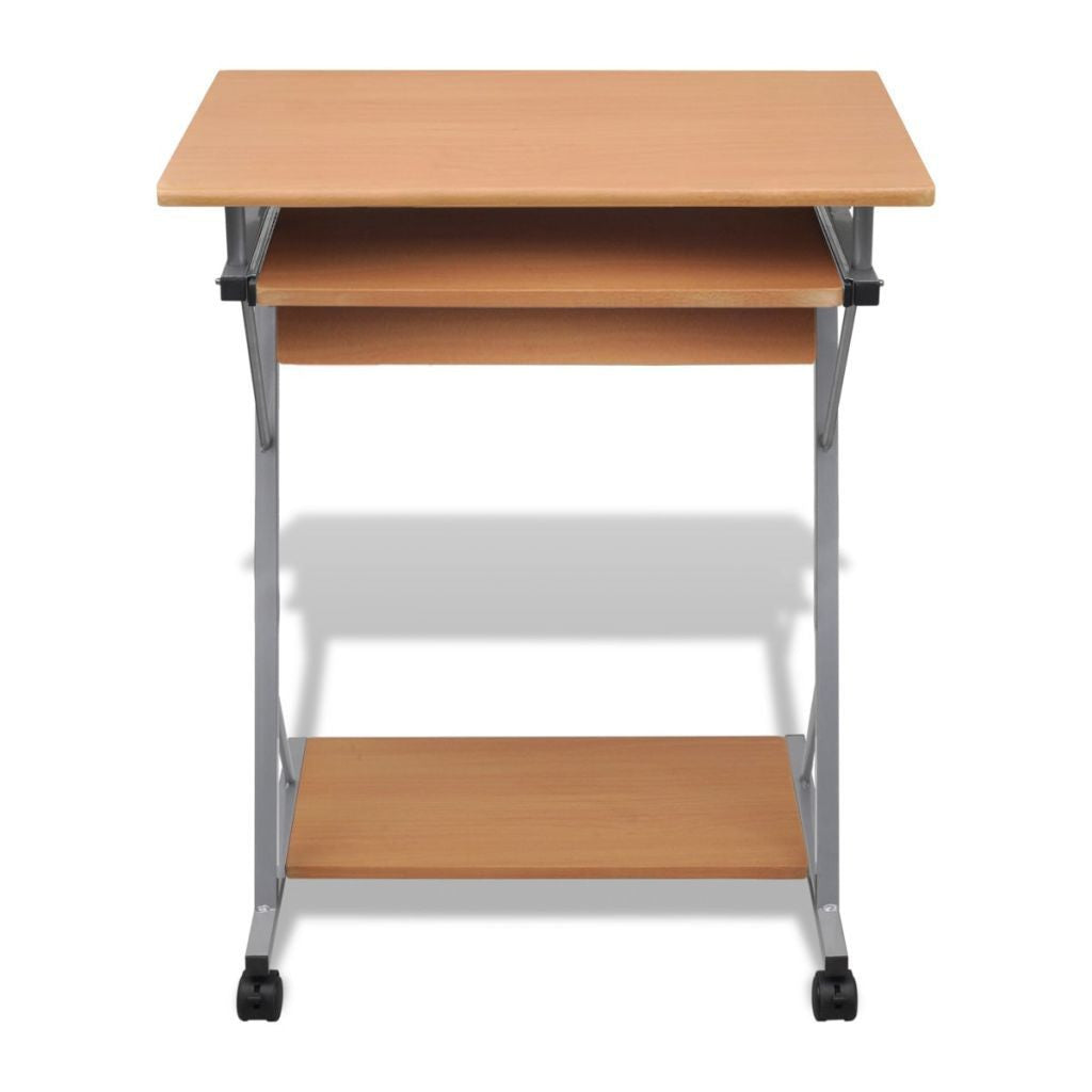 Brown Computer Pull Out Office Desk