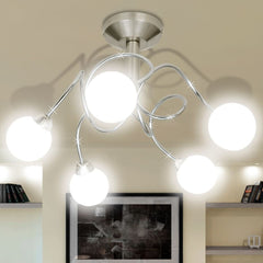 Round Glass Shade Ceiling Lamp