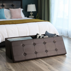 Large Brown Ottoman Bench