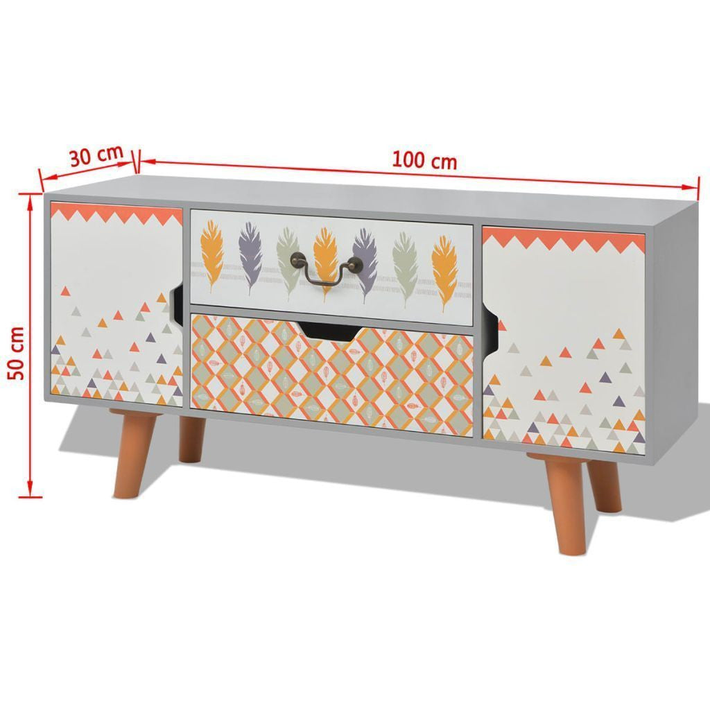 Grey Sideboard Table - 100 x 30 x 50 cm
