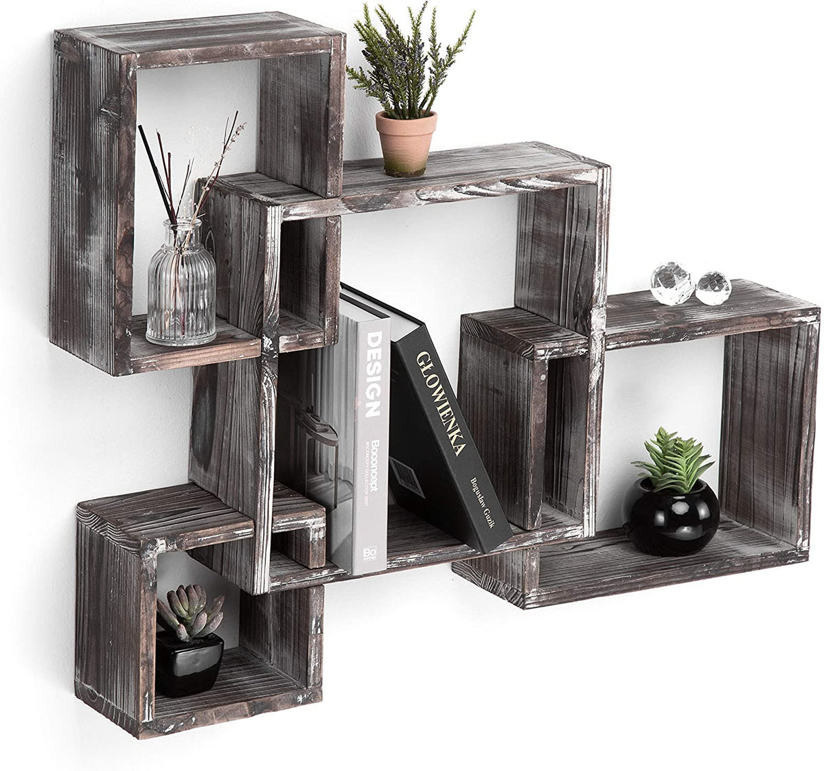 Rustic Wood Floating Shelves