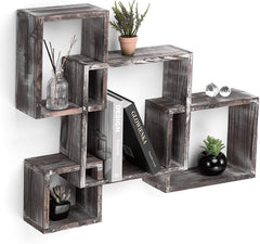 Rustic Wood Floating Shelves